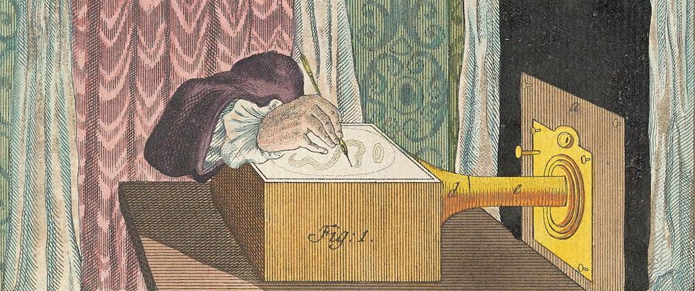 artwork of a solar microscope drawing box