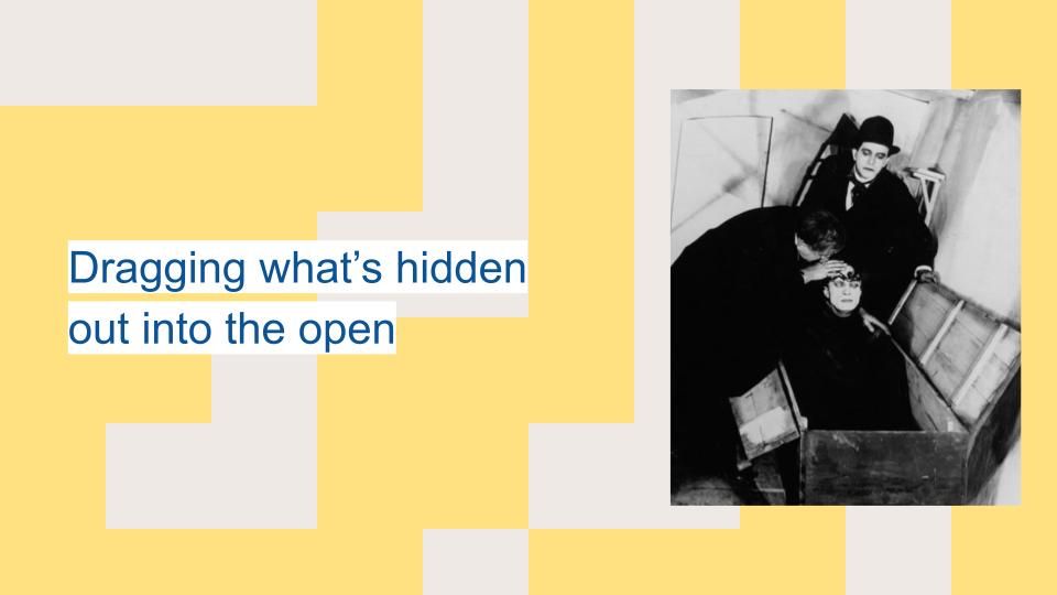Cesare and the text: Dragging what’s hidden out into the open